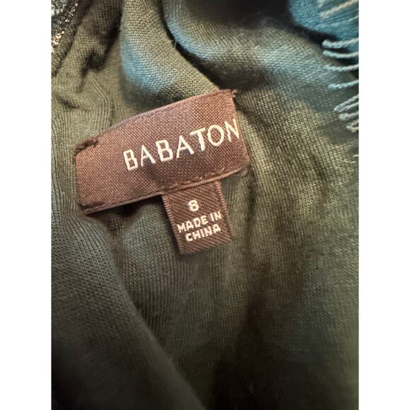 Women 8 Aritzia Babaton Rafael Sheath Emerald Green Lace Overlay Dress - Picture 6 of 6